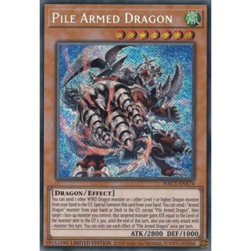 Pile Armed Dragon (HAC1-EN174) Secret Rare Limited - Single