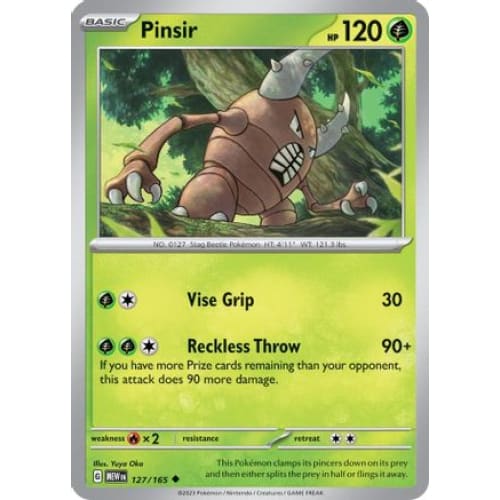 Pinsir (127) Uncommon Reverse Holofoil - Single