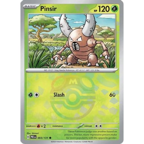Pinsir (Master Ball Pattern) (3) Common Holofoil - Single