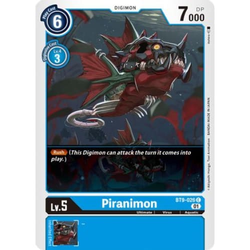 Piranimon - BT9-026 - Common - Single