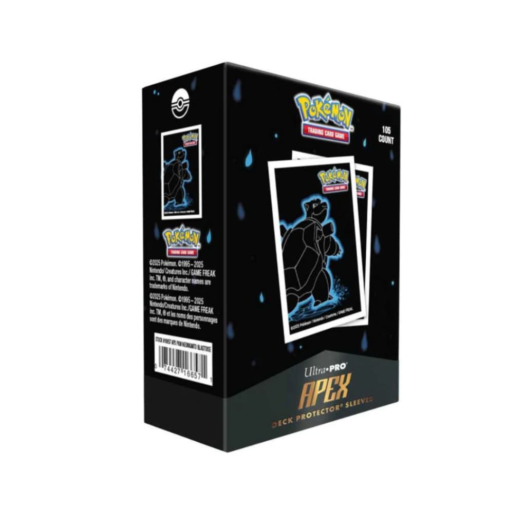 Pokemon Apex Deck Protector Neon Kanto Blastoise Card