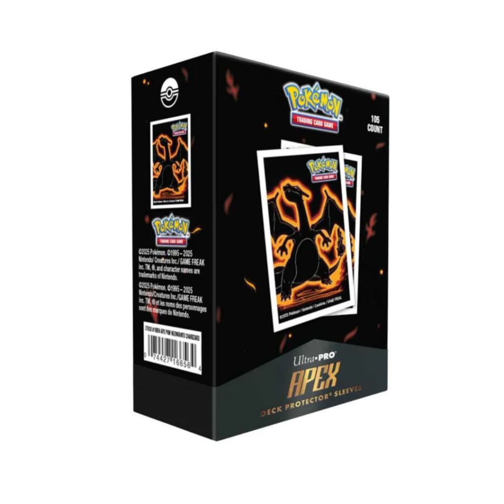 Pokemon Apex Deck Protector Neon Kanto Charizard Card