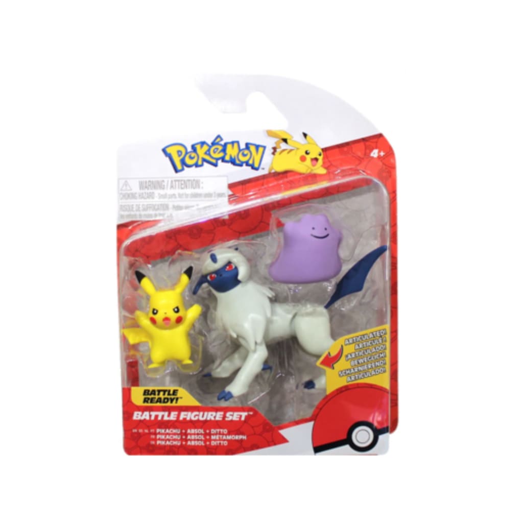 Pokemon Battle Figure Set Pikachu Absol and Ditto