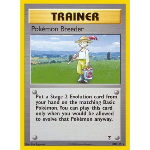 Pokémon Breeder (102/110) Rare Classic Reverse Holofoil