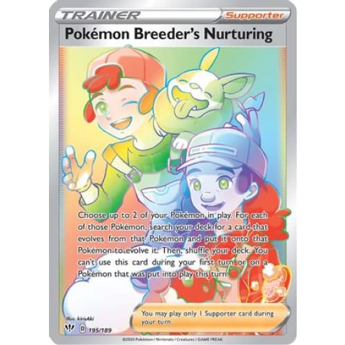 Pokémon Breeder’s Nurturing (195/189) Holo Rare Holofoil