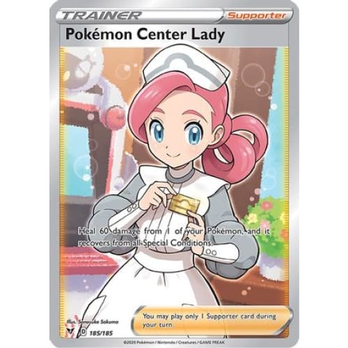 Pokémon Center Lady (185/185) Ultra Rare Holofoil - Single