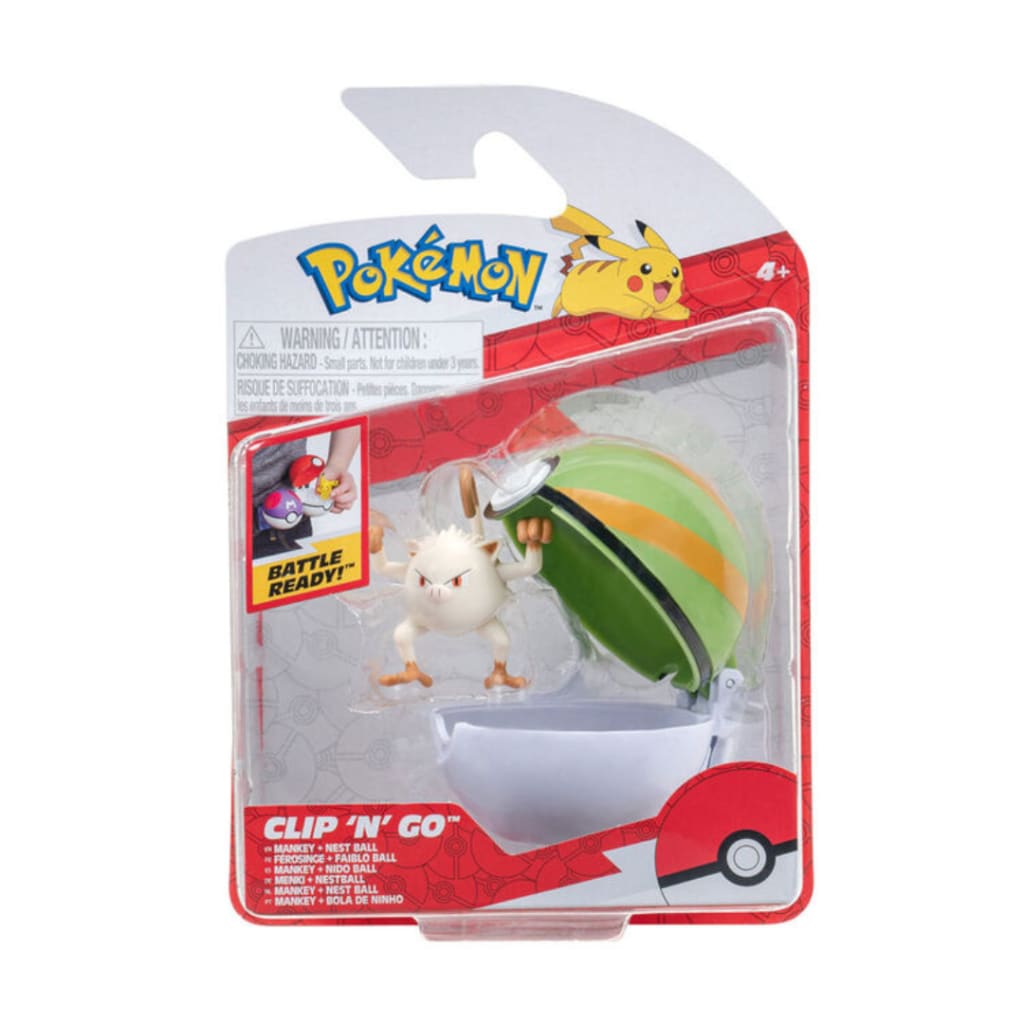 Pokemon Clip ’N’ Go - Mankey & Nest Ball