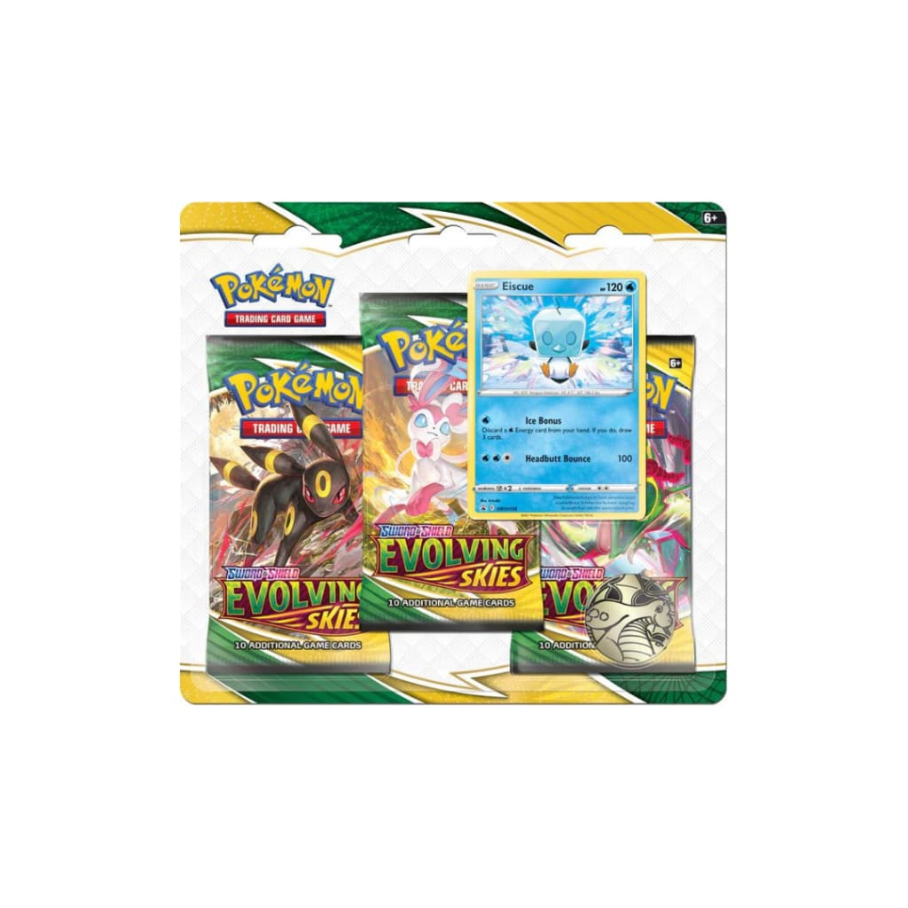 POKEMON - EVOLVING SKIES - 3 PACK BLISTER - EISCUE
