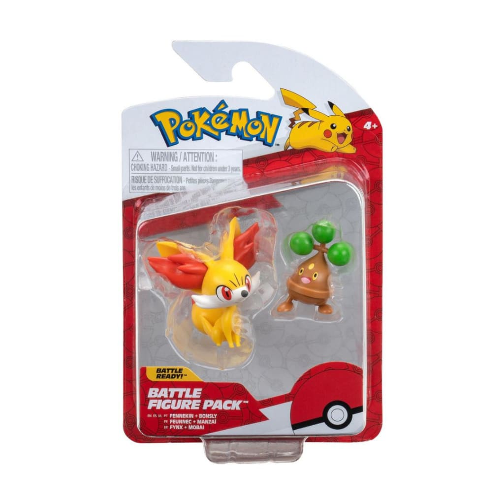 Pokemon Fennekin and Bonsly 2-in Battle Figure Set 2-Pack