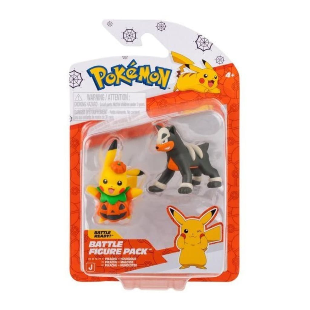 Pokemon Halloween Battle Figure - Pikachu + Houndour
