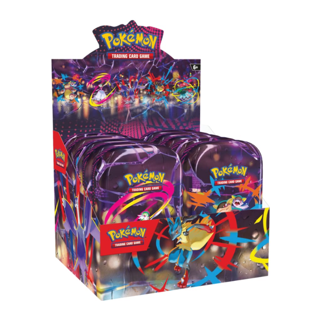 Pokemon Mega Heroes Mini Tin 10CT Display MAX 1 Per Customer