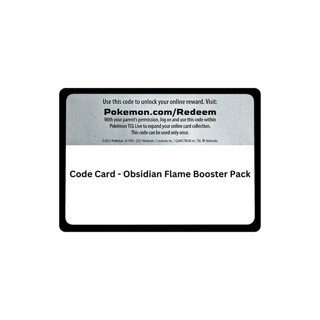 Pokemon - Obsidian Flames Code Card
