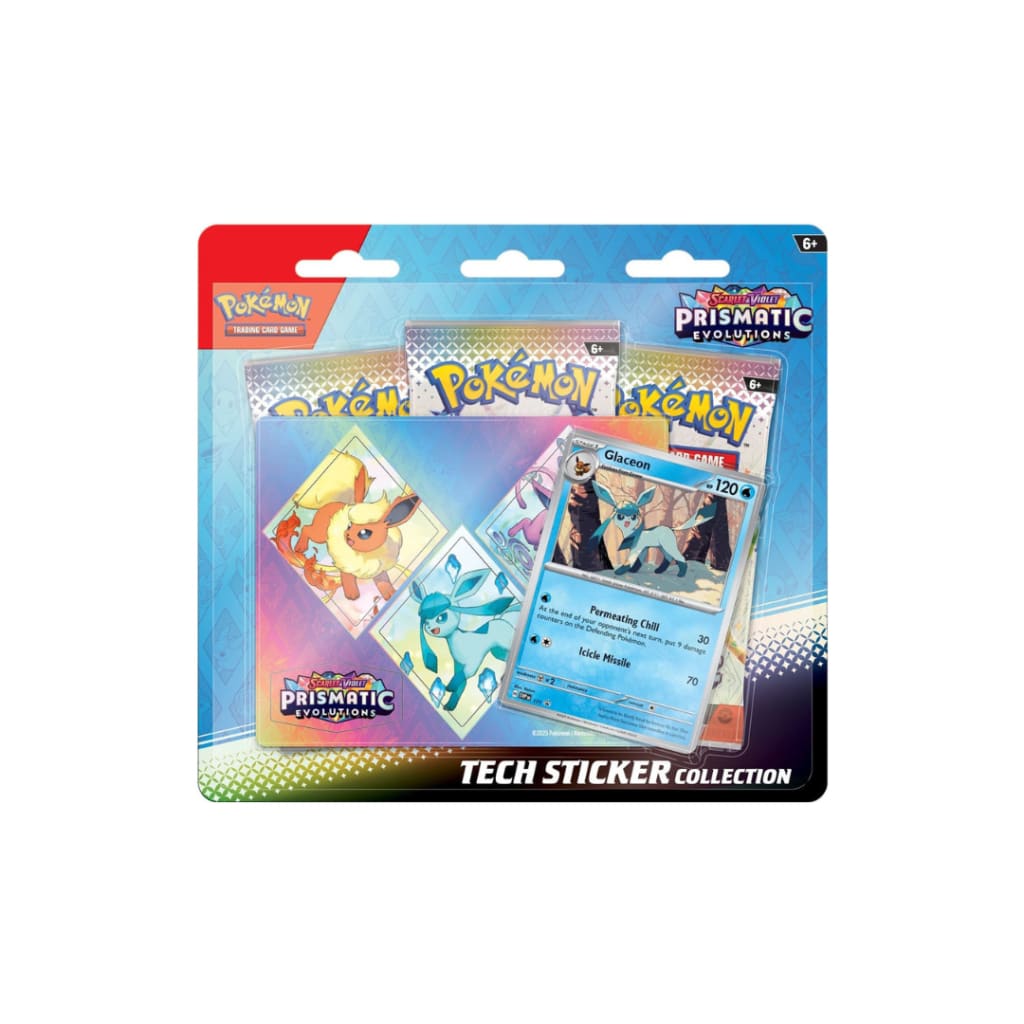 Pokemon Prismatic Evolutions Tech Sticker Collection