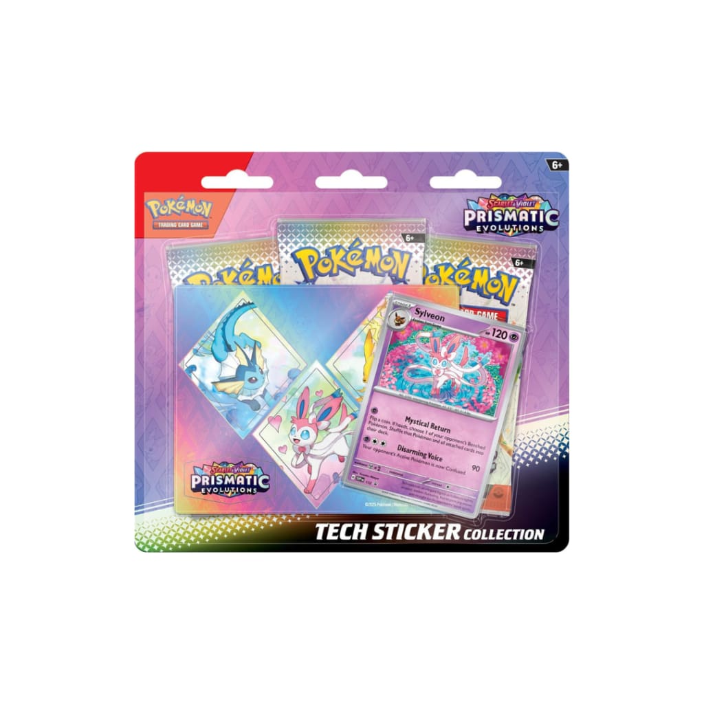 Pokemon Prismatic Evolutions Tech Sticker Collection