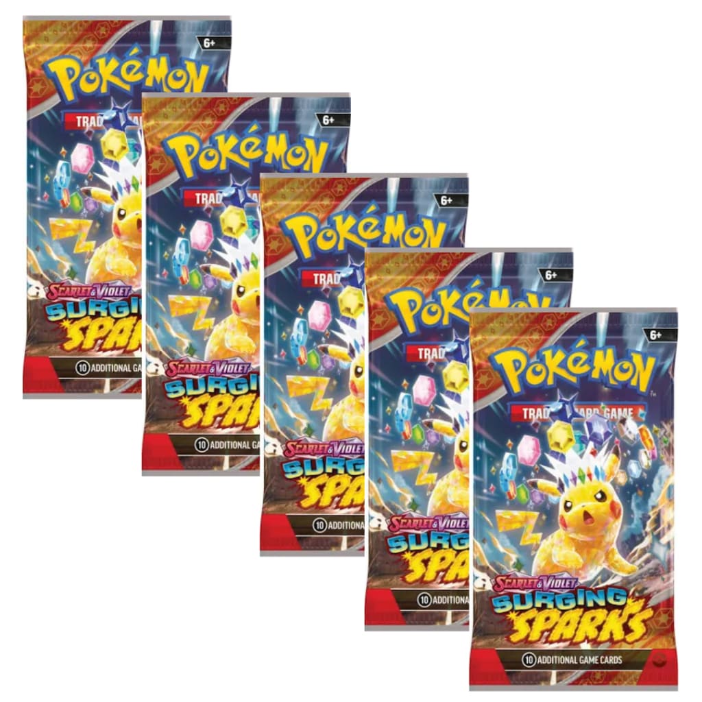 Pokemon Surging Sparks 5 Pack Bundle