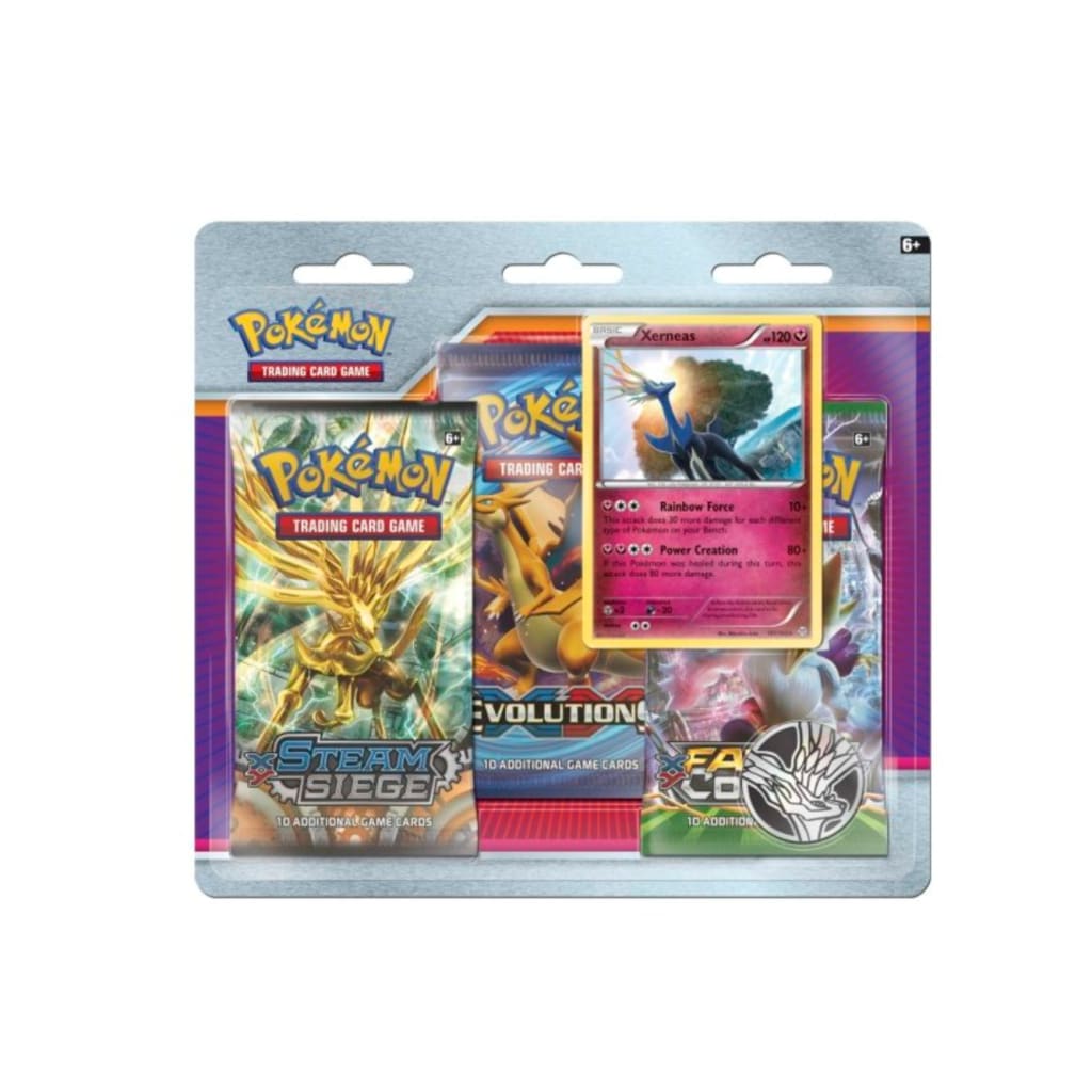 Pokémon TCG: 3 Booster Packs Coin & Xerneas Promo Card