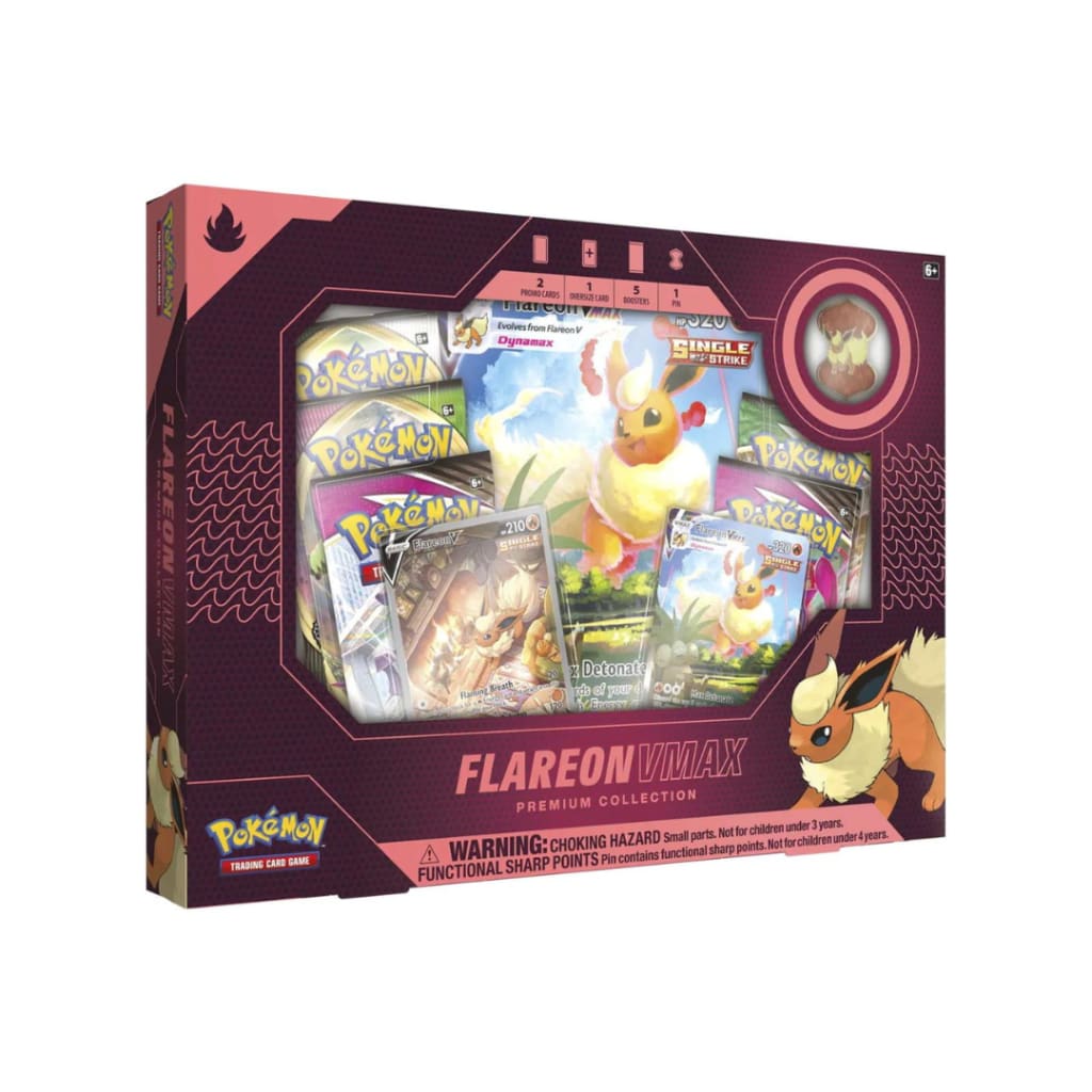 Pokemon TCG: Eevee Evolutions Flareon VMAX Premium