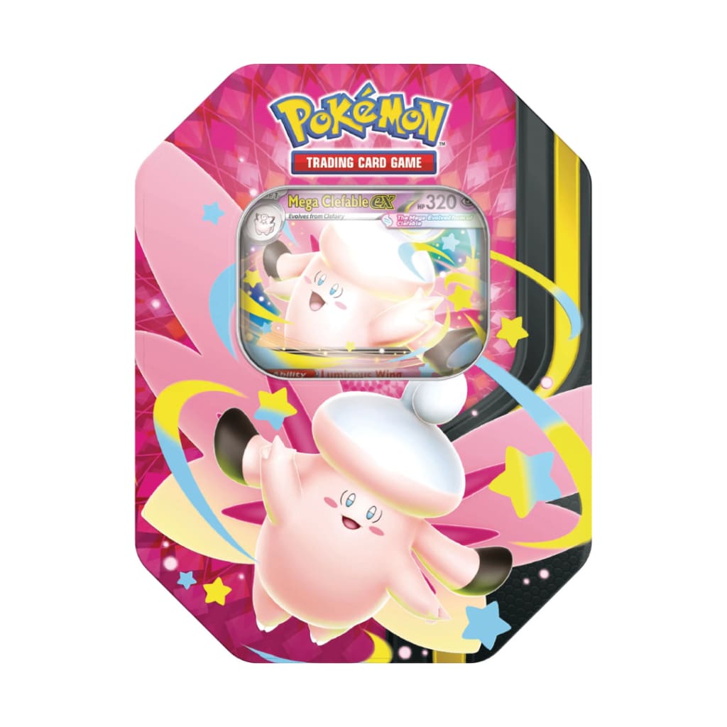 Pokemon TCG: Mega Moonlit Tin - Clefable EX (Pre Order)