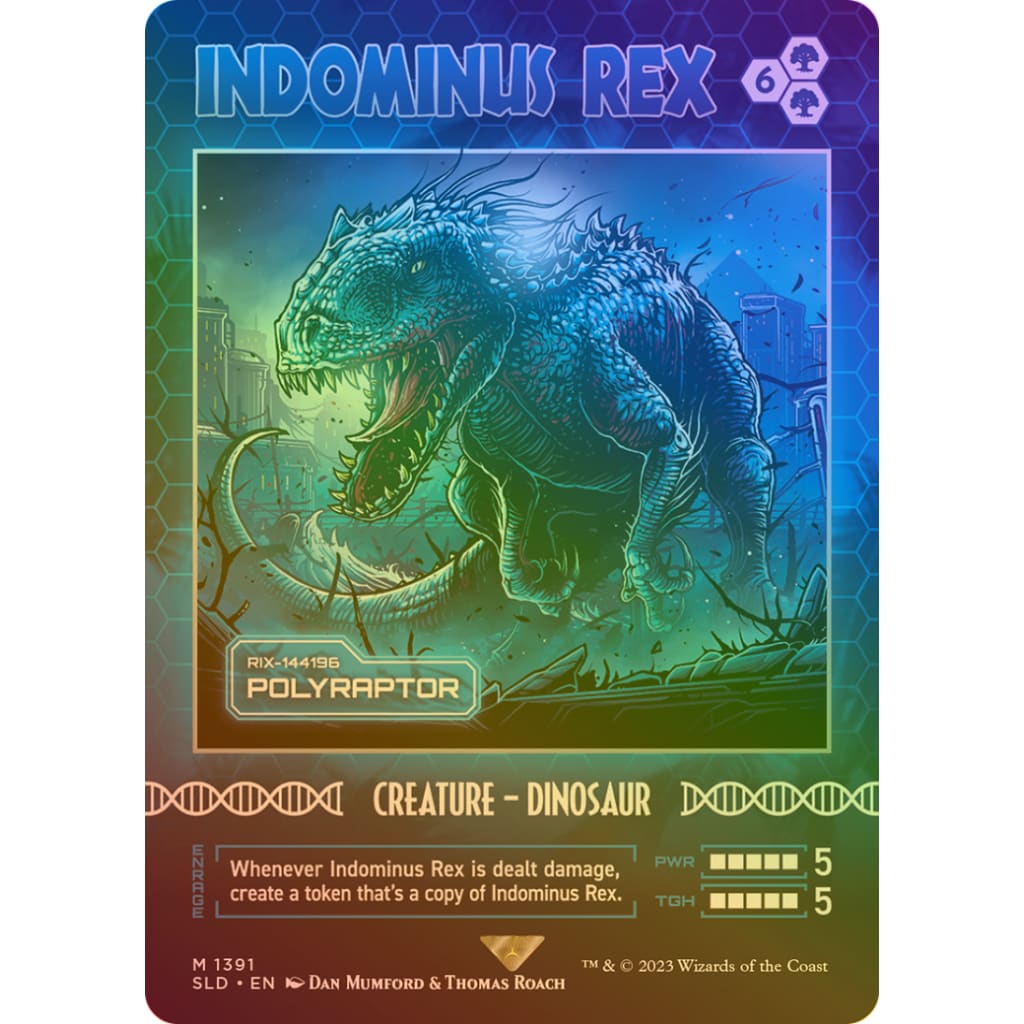 Polyraptor / Indominus Rex (SLD-1391★) (Borderless) Foil