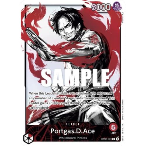 Portgas.D.Ace (Alternate Art) OP03-001 L Pillars