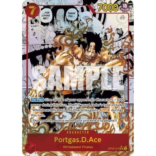 Portgas.D.Ace (Manga) OP02-013 SR Premium Booster -The