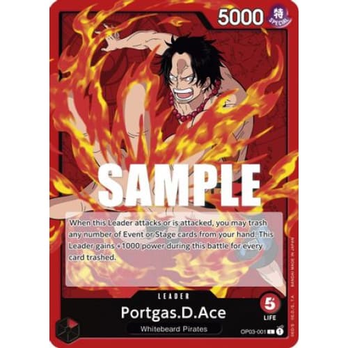 Portgas.D.Ace OP03-001 L Pillars of Strength - Single
