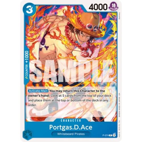 Portgas.D.Ace - P-074 (Pirate Foil) PR Premium Booster -The