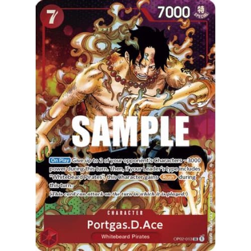 Portgas.D.Ace (Parallel) OP02-013 SR Paramount War Foil