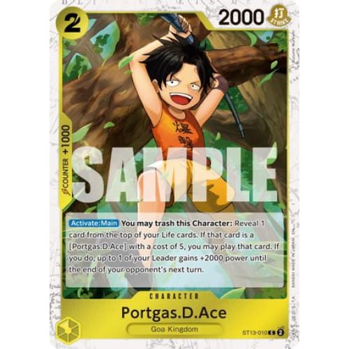 Portgas.D.Ace - ST13-010 (Pirate Foil) C Premium Booster