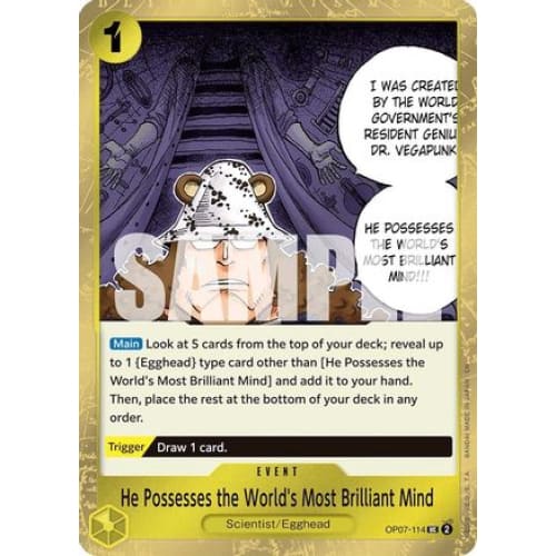 He Possesses the World’s Most Brilliant Mind (Pirate Foil)