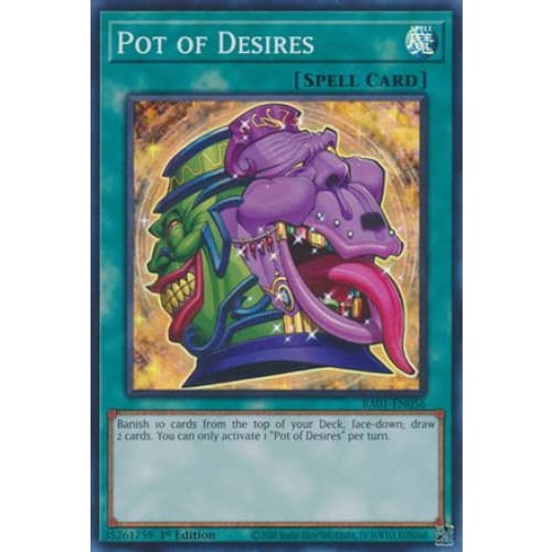 Pot of Desires - RA01-EN056 Super Rare 1st Edition - Single