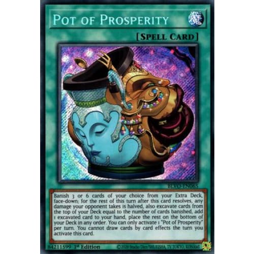 Pot of Prosperity (BLVO-EN065) Secret Rare 1st Edition