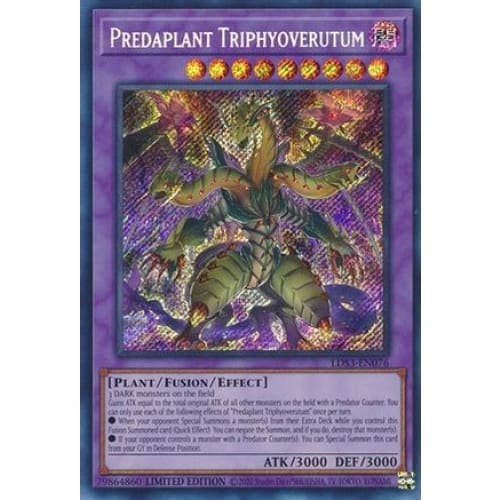 Predaplant Triphyoverutum (LDS3-EN076) Secret Rare Limited