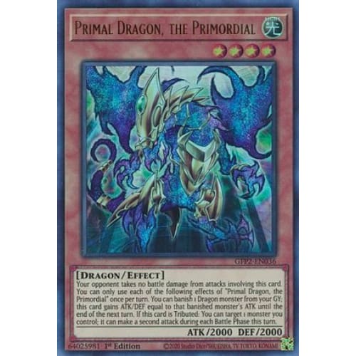 Primal Dragon the Primordial (GFP2-EN036) Ultra Rare 1st