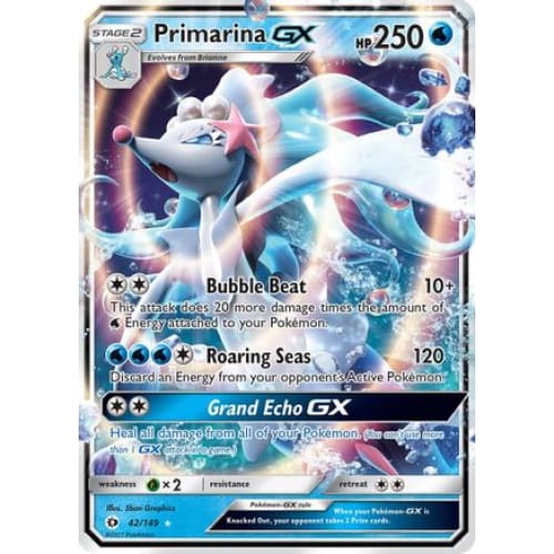 Primarina-GX (42) Holo Rare Holofoil - Single
