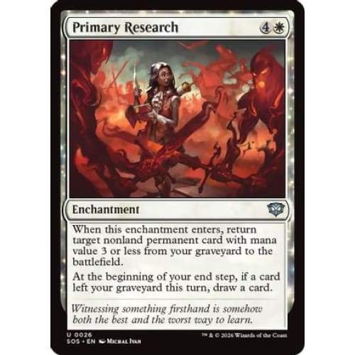 Primary Research (SOS-026) - Single