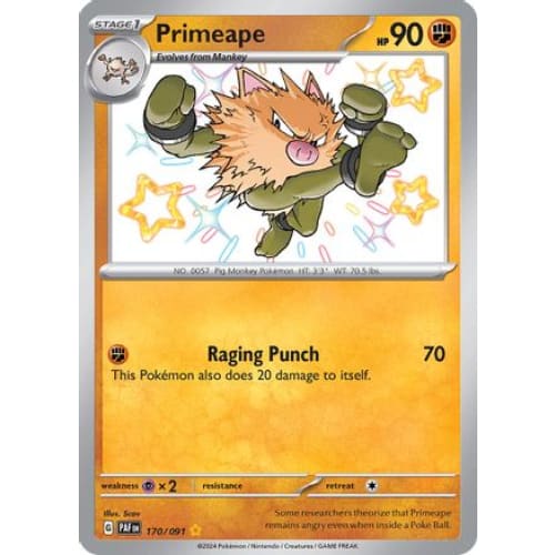 Primeape (170) Shiny Rare Holofoil - Single