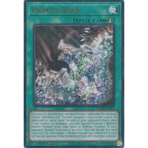 Primite Roar - MP25-EN252 Ultra Rare 1st Edition - Single