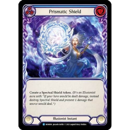 Prismatic Shield (Blue) (MONARCH) 1st Edition Rainbow Foil