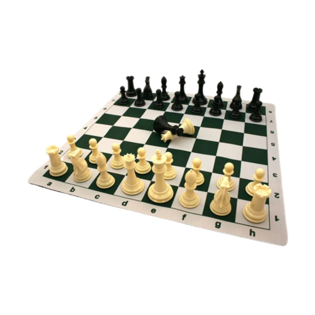 Pro Chess Tournament Men & Roll-Up Mat - Board Games