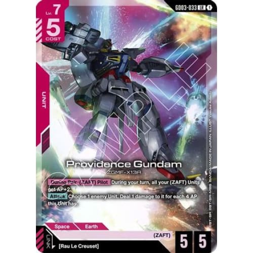 Providence Gundam (GD03-033) - Steel Requiem Holofoil