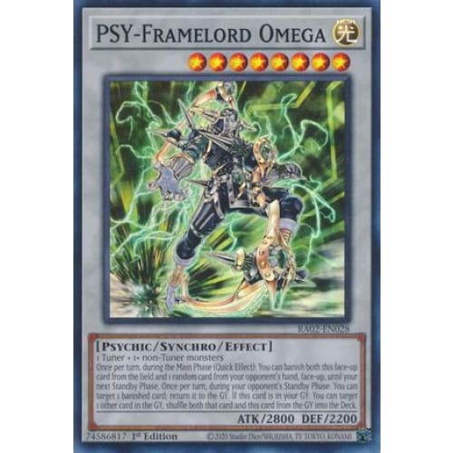 PSY-Framelord Omega - RA02-EN028 Super Rare 1st Edition