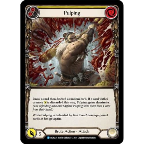 Pulping (Yellow) (MONARCH) 1st Edition Rainbow Foil - Single