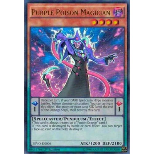 Purple Poison Magician (PEVO-EN006) Ultra Rare 1st Edition