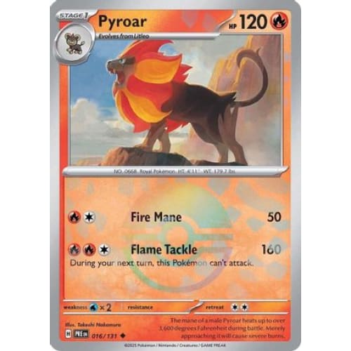 Pyroar (Poke Ball Pattern) (16) Uncommon Holofoil - Single