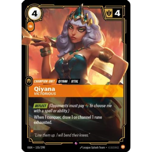 Qiyana - Victorious (155/298) - Origins Foil - Single