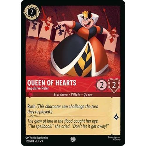 Queen of Hearts - Impulsive Ruler (123/204) - Fabled Cold