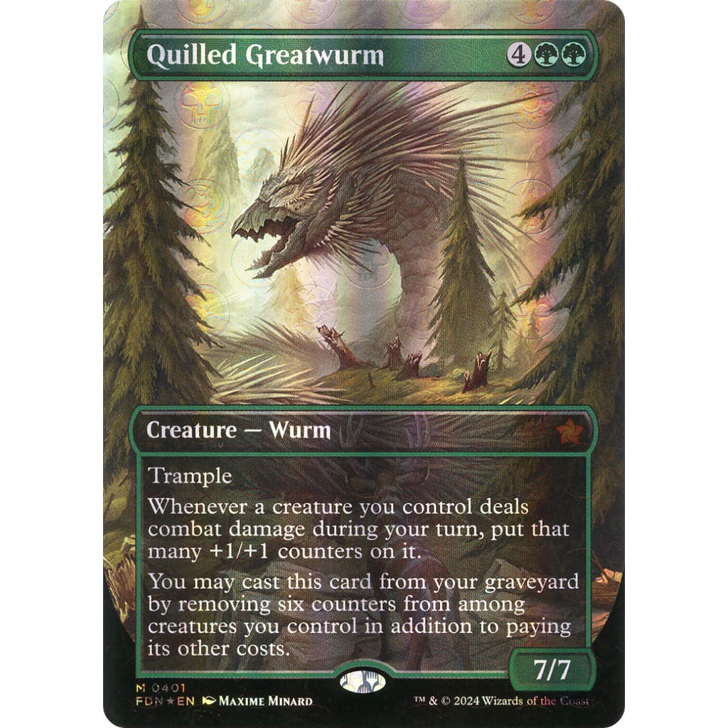Quilled Greatwurm (FDN-401) (Borderless) Foil - Single
