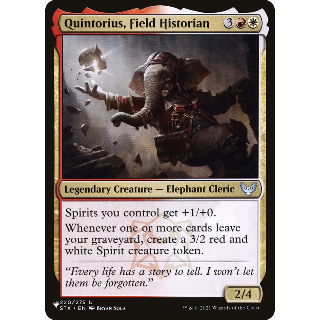 Quintorius Field Historian (PLST-STX-220) - Single