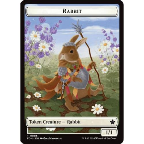 Rabbit // Soldier Double-Sided Token (-5 6) Foil - Single